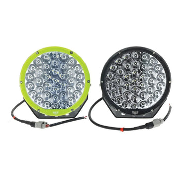 Hulk 9 Round Led Driving Lamp Pair - Beam 9-36V 160W 37 Leds Green - Brixton 4x4 - Buy Online Now!